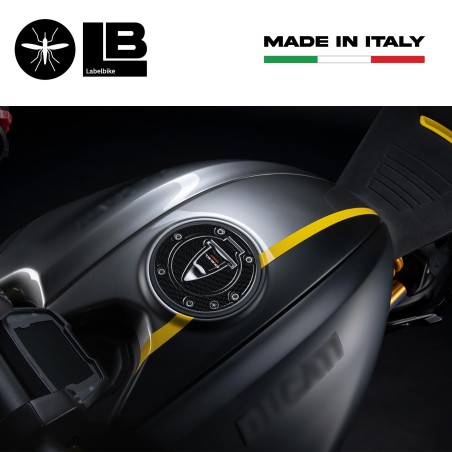 Pegatina 3D Tapa depósito protección moto compatible con Ducati Diavel 1260