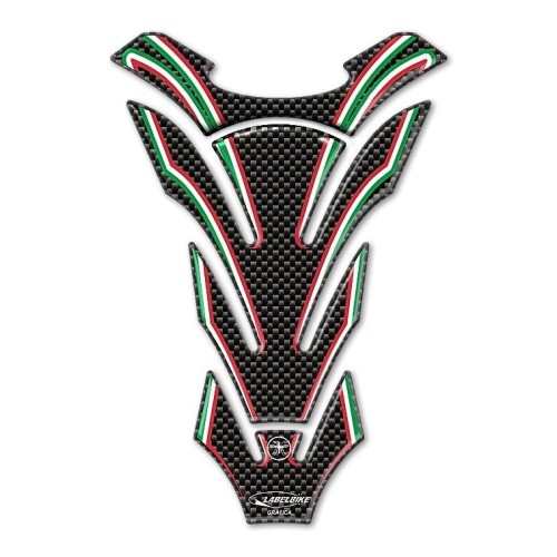RÉSINE DE CARBONE RÉSINE DE CARBONE RÉSERVOIR PARASTERS DRAPEAU ITALIEN MOTO