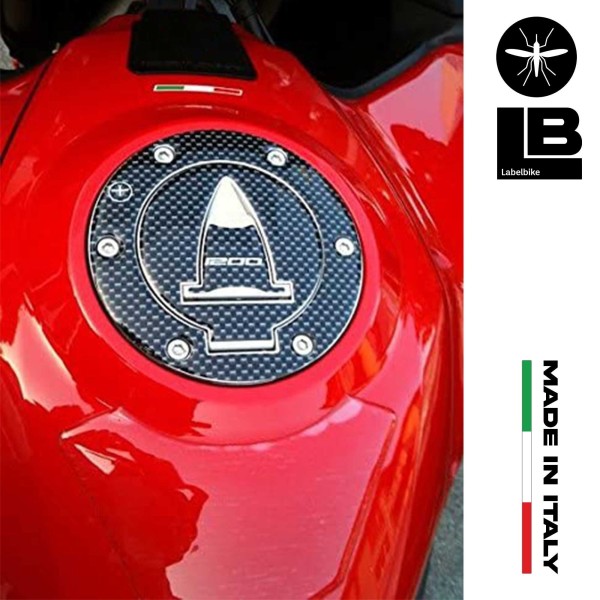 ADHESIVO 3D PROTECCIÓN Tapón depósito para MOTO DUCATI MULTISTRADA 1200 Carbono