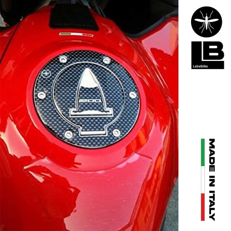 ADHESIVO 3D PROTECCIÓN Tapón depósito para MOTO DUCATI MULTISTRADA 1200 Carbono