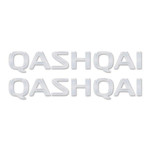 2 autocollants 3D en résine QASHQAI COMPATIBLE pour voiture SUV NISSAN