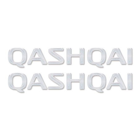 2 Resin 3D WRITING QASHQAI COMPATIBLE STICKERS for CAR SUV NISSAN