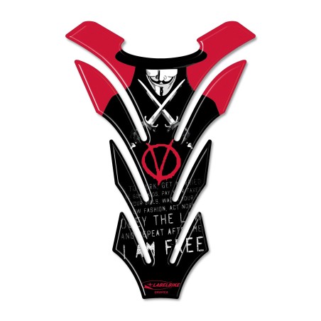 IMPERDIBLE V FOR VENDETTA RESIN 3D RESIN MOTORCYCLE TANK ADHESIVES