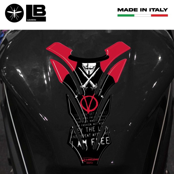 IMPERDIBLE V FOR VENDETTA RESIN 3D RESIN MOTORCYCLE TANK ADHESIVES