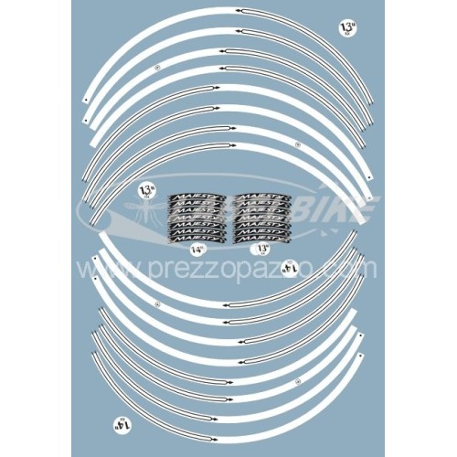 ADHESIVE RIMS STRIP KIT compatible for YAMAHA MAJESTY 400 scooter 2