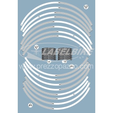 ADHESIVE RIMS STRIP KIT compatible for YAMAHA MAJESTY 400 scooter