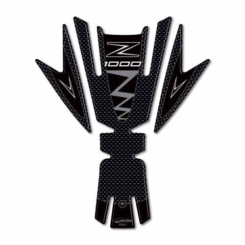 Paraserbatoio moto adesivo resinato 3D compatibile con Kawasaki Z1000 2010-2020 2