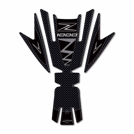 Paraserbatoio moto adesivo resinato 3D compatibile con Kawasaki Z1000 2010-2020