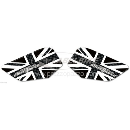 2 3D KNEEL PROTECTIONS kompatibel für Triumph Street Triple Motorräder