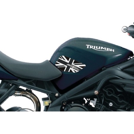 2 PROTEZIONI GINOCCHIA SERBATOIO 3D compatibili per MOTO triumph street triple