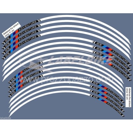 ADHESIVO LLANTAS pegatinas compatibles para BMW GS ADVENTURE MOTO 2014-2021