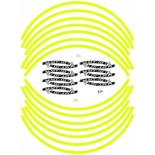 KIT JANTES ADHESIVES pour MOTO RIMS 17 compatible YAMAHA MT-10 Tuning Stickers 2