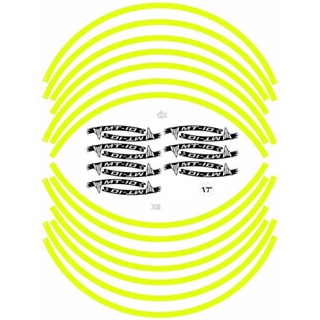 ADHESIVE RIMS KIT for MOTO RIMS 17 compatible YAMAHA MT-10 Tuning Stickers