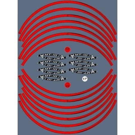 ADHESIVE RIMS KIT for MOTO RIMS 17 compatible YAMAHA MT-10 Tuning Stickers