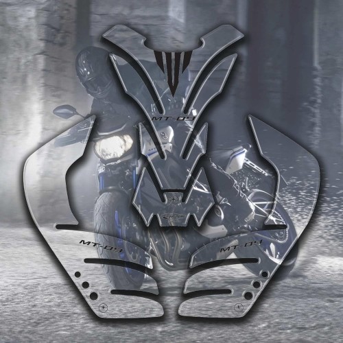 Autocollant réservoir 3D gel compatible avec les motos YAMAHA MT-09 transparent