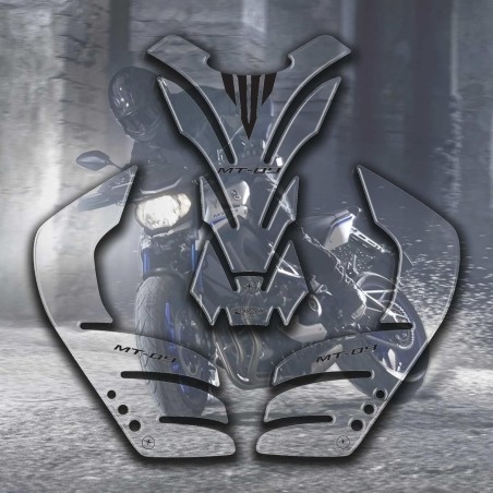 Pegatinas depósito 3D gel adhesivo compatible para motos YAMAHA MT-09 transparente