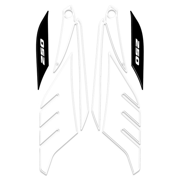 3D gel stickers boomerang protectors compatible with Yamaha Xmax 250 2014-2016