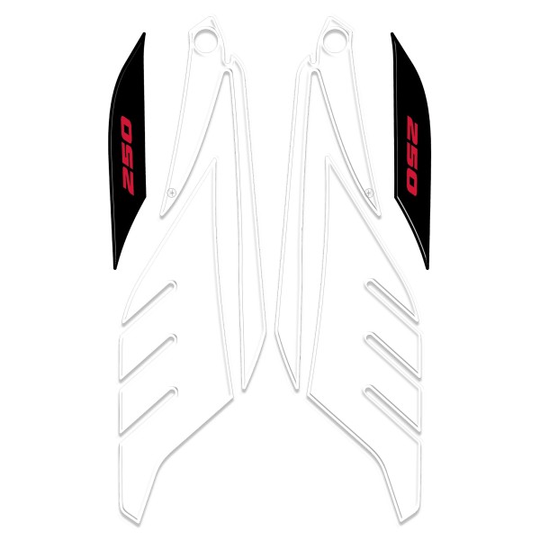 3D gel stickers boomerang protectors compatible with Yamaha Xmax 250 2014-2016
