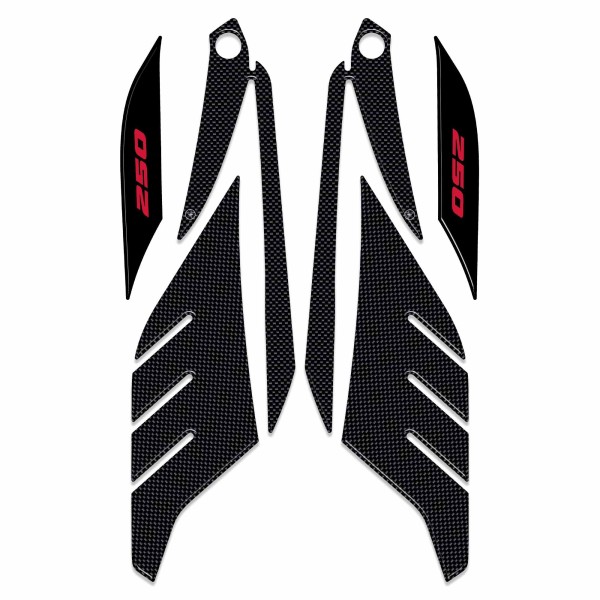 Stickers gel 3D protecteurs boomerang compatibles avec Yamaha Xmax 250 2014-2016
