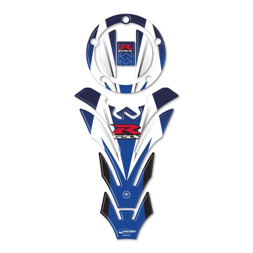 KIT D'ADHÉSIFS EN RÉSINE 3D BLEU POUR PROTECTION DE RÉSERVOIR DE MOTO GSX-R