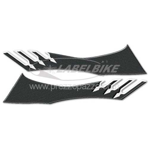 2 LARGE BLACK-CARBON 3D ADHESIVES TUNING T MAX for UNDER SEAT MOTORCYCLE YAMAHA TMAX 08-11 2