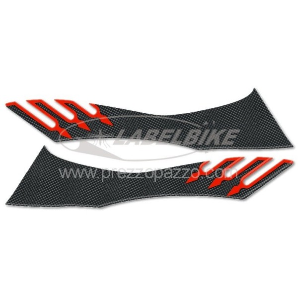 2 ADESIVI 3D GRANDI NERI-CARBONIO TUNING T MAX per SOTTO SELLA MOTO YAMAHA TMAX 08-11