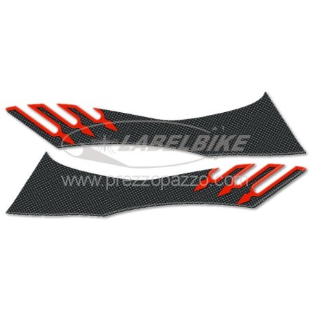 2 LARGE BLACK-CARBON 3D ADHESIVES TUNING T MAX for UNDER SEAT MOTORCYCLE YAMAHA TMAX 08-11