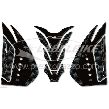 ADHESIVOS DE RESINA PARA DEPÓSITO Pegatinas 3D compatibles para motos YAMAHA FZ8 Carbon