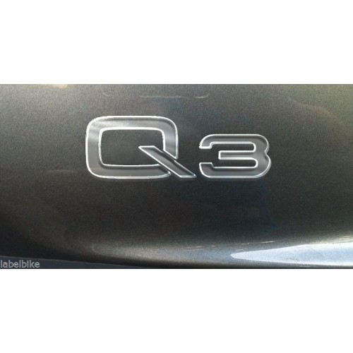Resin gel 3D WRITE EMBLEM Q3 ADHESIVE/STICKER compatible for AUDI CARS