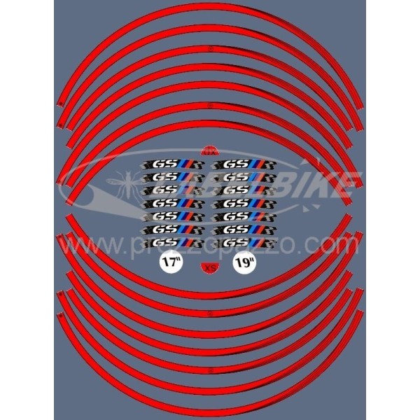 ADHESIVE ADHESIVE STRIPES passend für MOTO BMW GS Klebefelgen 17" 19" RALLY tuning