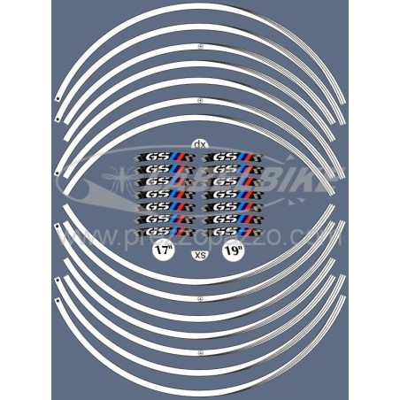 ADHESIVO ADHESIVO compatible para llantas adhesivas MOTO BMW GS 17" 19" RALLY tuning