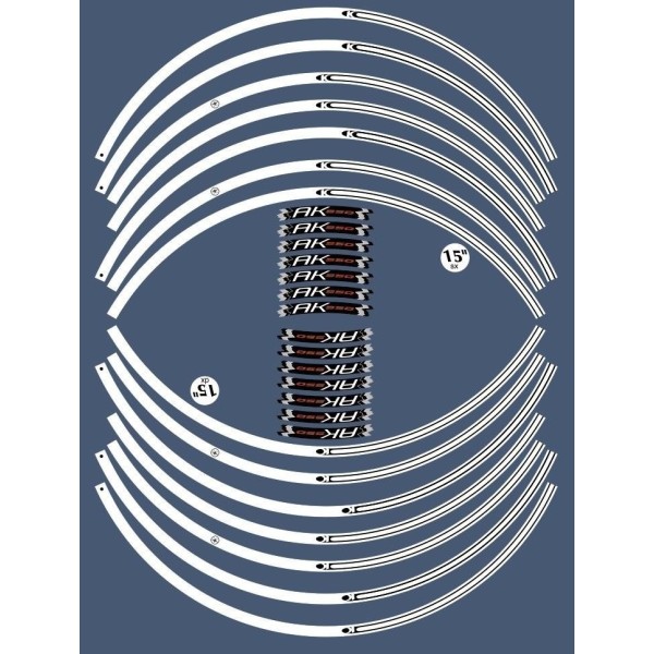 ADHESIVE RIMS STRIP KIT compatible for SCOOTER AK 550 KYMCO AK550 NEW