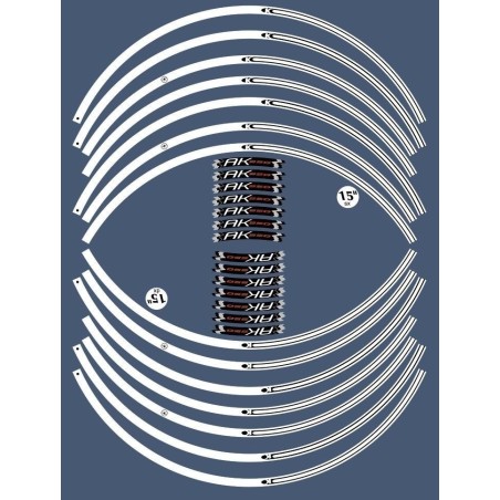 KIT ADHESIVO DE LLANTAS compatible para SCOOTER AK 550 KYMCO AK550 NUEVO