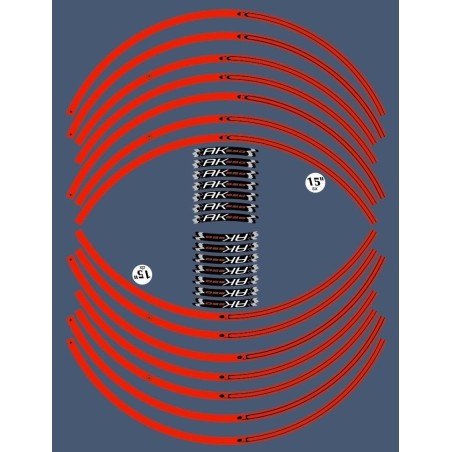 ADHESIVE RIMS STRIP KIT kompatibel für SCOOTER AK 550 KYMCO AK550 NEU