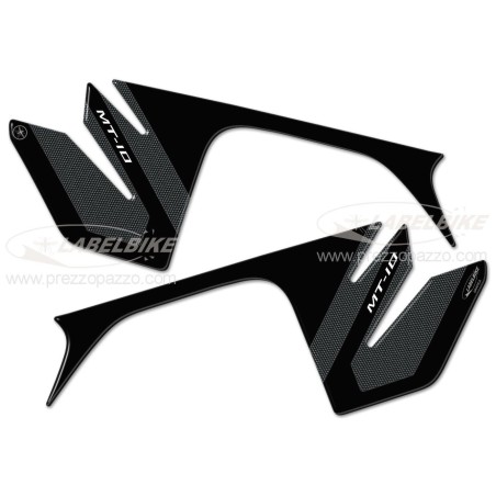 2 ADESIVI gel 3D PROTEZIONI LATERALI SERBATOIO compatibili per MOTO YAMAHA MT-10