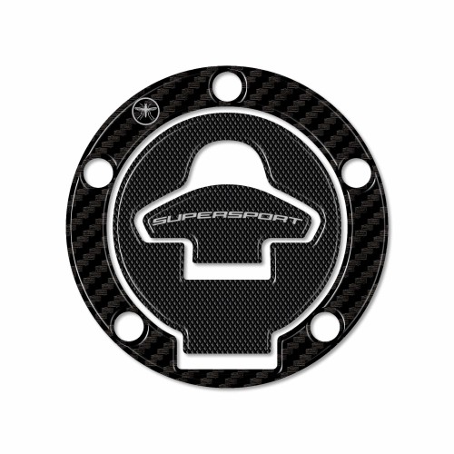 Adesivo 3D Protezione Tappo Serbatoio Compatibile con Moto Ducati Supersport 2