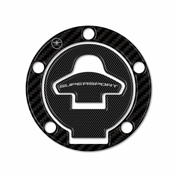 Adesivo 3D Protezione Tappo Serbatoio Compatibile con Moto Ducati Supersport
