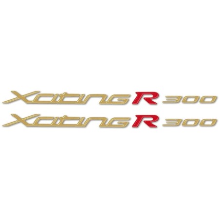 2 3D GEL ADHESIVES COPY WRITINGS XCITING R 300 compatible for KYMCO Scooters