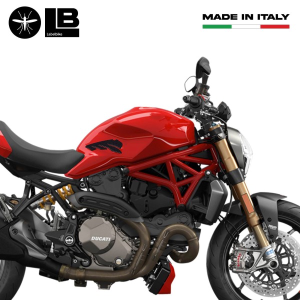 2 ADHÉSIFS EXCLUSIFS EN RÉSINE 3D POUR LA PROTECTION LATÉRALE DU RÉSERVOIR EN CARBONE POUR LES MOTOS