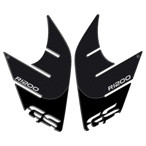 2 ADHESIVOS LATERALES 3D DE CARBONO compatibles para BMW GS R1200 2013-16 MOTO
