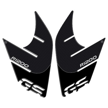 2 ADHESIVOS LATERALES 3D DE CARBONO compatibles para BMW GS R1200 2013-16 MOTO