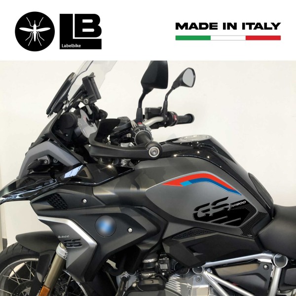 2 ADESIVI 3D PROTEZIONI LATERALI RALLY compatibili per MOTO BMW GS R1200 2017-19