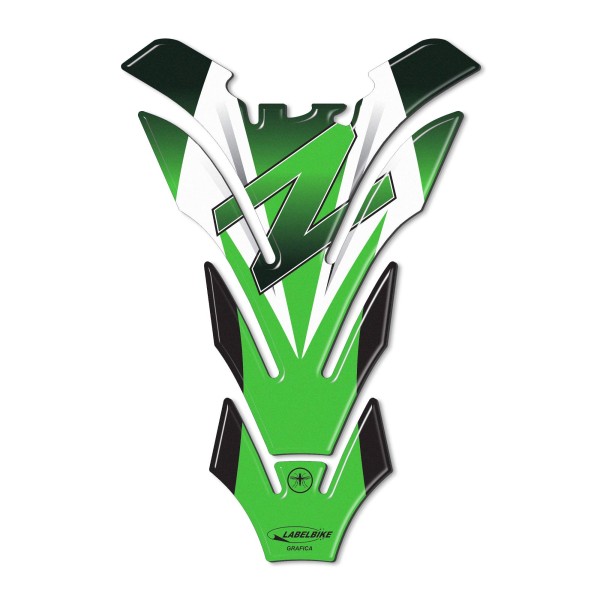 PARASERBATOIO ADESIVI-STICKER 3D compatible KAWASAKI Z750 Z1000 Z 750-1000 Verde