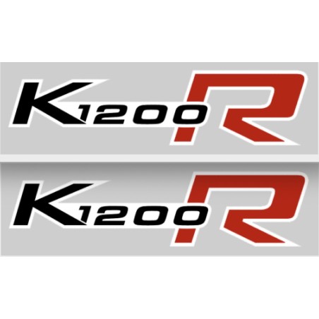 2 TANK ADHESIVES for MOTORBIKE BMW K1200R K1200 STICKERS K 1200 R BLACK-RED 17x4
