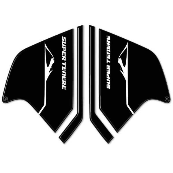 2 ADESIVI gel 3D PROTEZIONI LATERALI compatibili PER MOTO YAMAHA SUPER TENERE