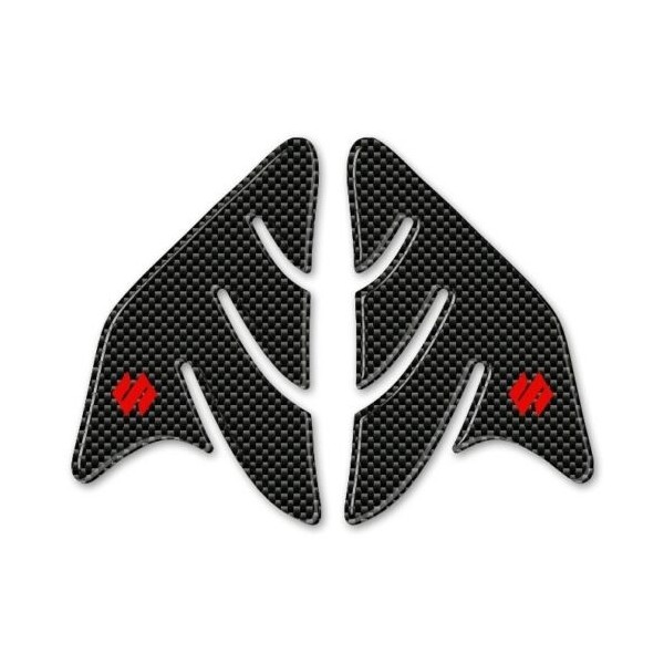 ADESIVI 3D CARBONIO PROTEZIONI LATERALI SERBATOIO compatibibili per MOTO SUZUKI
