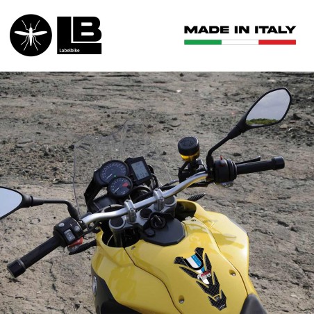 Paraserbatoio Adesivo Resina 3D Carbonio compatibile con Moto Bmw F650 Gs F650gs