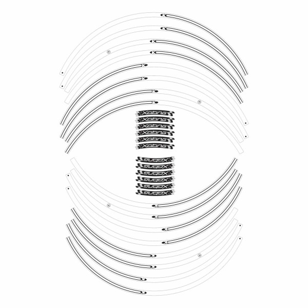 STRISCE ADESIVE per CERCHI compatibili per SCOOTER XCITING 300 - 400 - 500 KYMCO