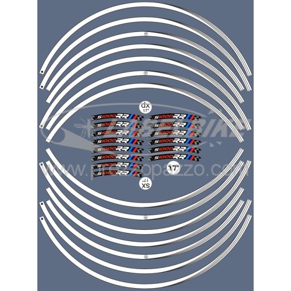 ADHESIVE STRIPES compatible avec BMW S1000 RR MOTO stickers 17' tuning rims
