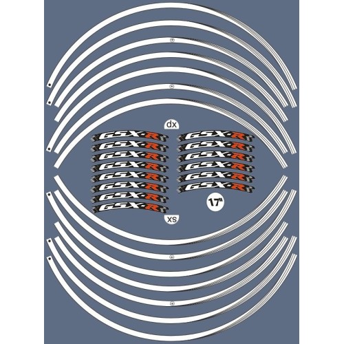 JANTES ADHESIVES STRIPES 17 compatibles MOTORBIKE SUZUKI GSXR stickers tuning 2